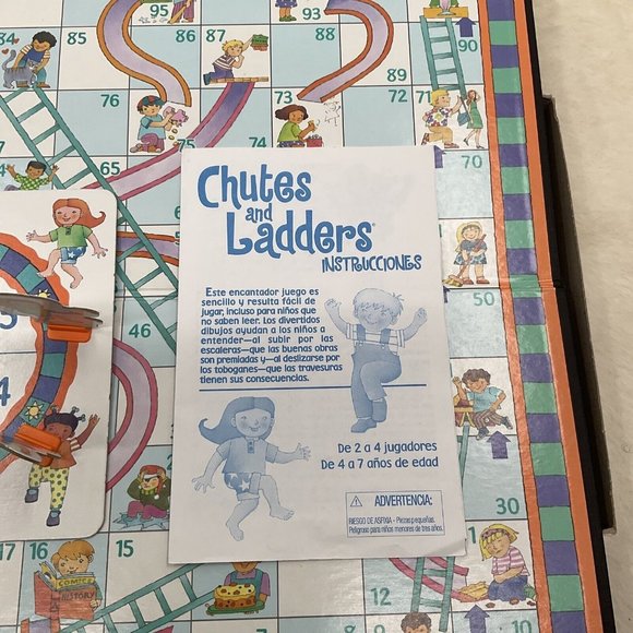 Vintage 1997 Chutes and Ladders Board Game 100% Complete Spanish Instructions - Picture 5 of 7